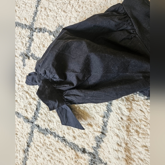 Maeve By Anthopologie Ribbed V Neck Puffed Sleeve T Shirt Small - Picture 5 of 5